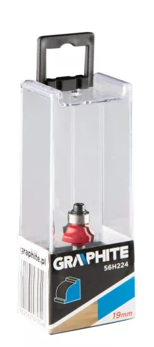 Graphite Felsőmaró kés, kerekítő 19x6.5mm, 6mm