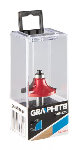 Graphite Felsőmaró kés, kerekítő 34.9x15.4mm, 8mm