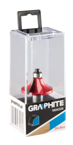 Graphite Felsőmaró kés, kerekítő 34.9x15.4mm, 12mm