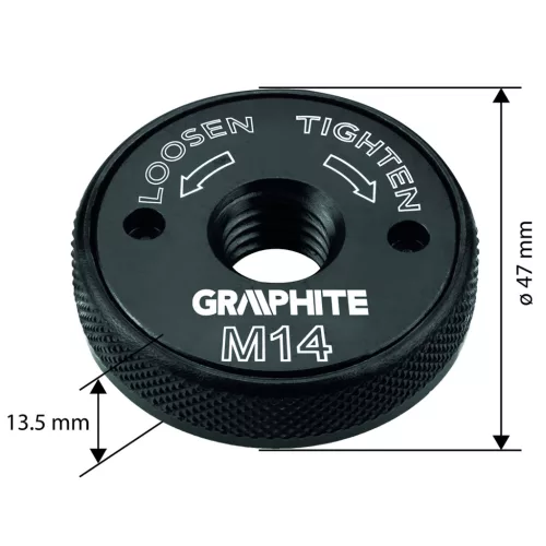 Graphite Gyorsrögzítő anya sarokcsiszolókhoz, klikkes, M14