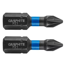 Graphite Torziós ütvecsavarozó bit PZ1x25mm, 2db
