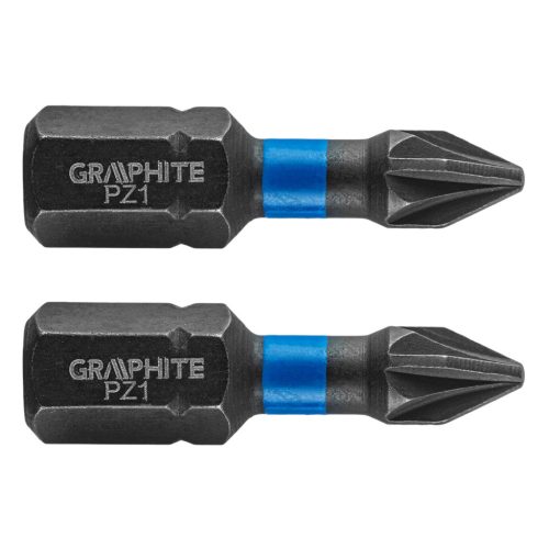 Graphite Torziós ütvecsavarozó bit PZ1x25mm, 2db