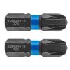 Graphite Torziós ütvecsavarozó bit PZ4x25mm, 2db
