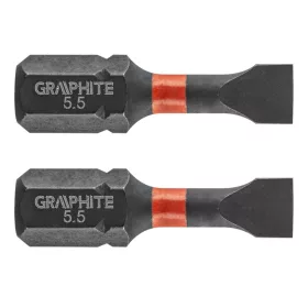 Graphite Torziós ütvecsavarozó bit SL5.5x25mm, 2db