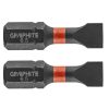 Graphite Torziós ütvecsavarozó bit SL6.5x25mm, 2db