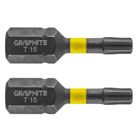 Graphite Torziós ütvecsavarozó bit Torx 15x25mm, 2db