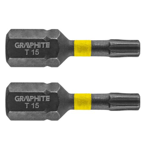 Graphite Torziós ütvecsavarozó bit Torx 15x25mm, 2db