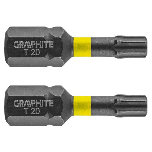 Graphite Torziós ütvecsavarozó bit Torx 20x25mm, 2db