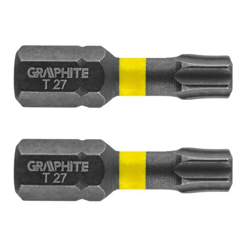 Graphite Torziós ütvecsavarozó bit Torx 27x25mm, 2db