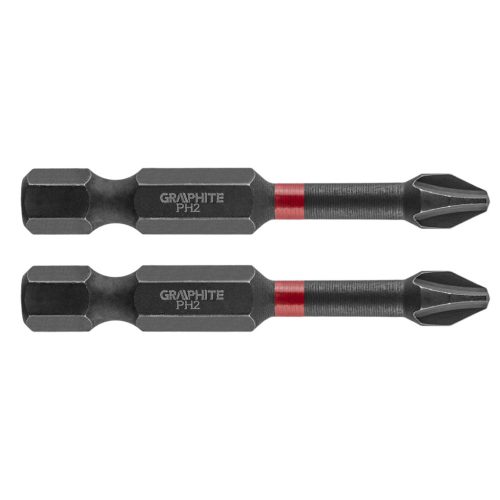 Graphite Torziós ütvecsavarozó bit PH2x50mm, 2db