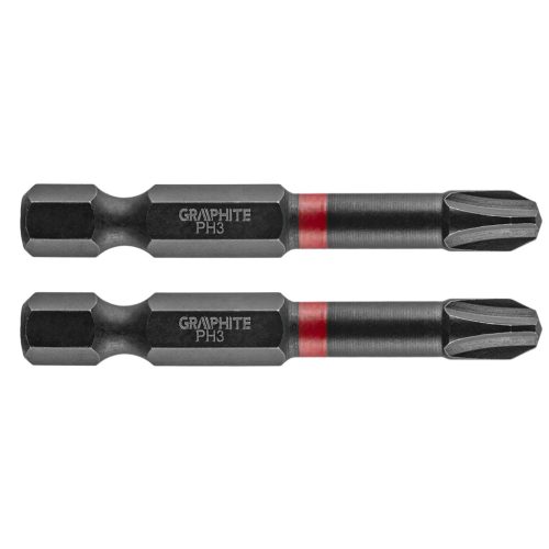 Graphite Torziós ütvecsavarozó bit PH3x50mm, 2db