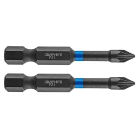Graphite Torziós ütvecsavarozó bit PZ1x50mm, 2db