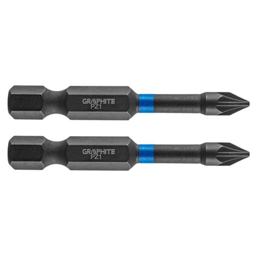 Graphite Torziós ütvecsavarozó bit PZ1x50mm, 2db