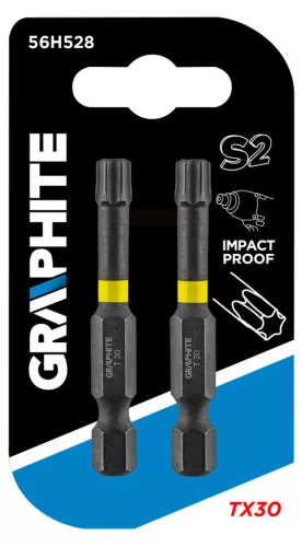 Graphite Torziós ütvecsavarozó bit Torx 30x50mm, 2db