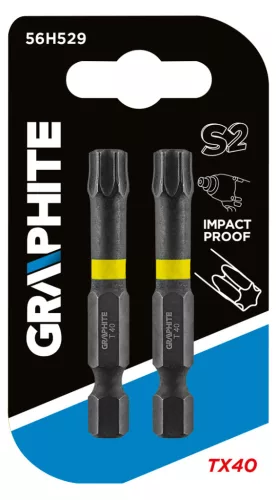 Graphite Torziós ütvecsavarozó bit Torx 40x50mm, 2db