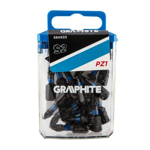Graphite Torziós ütvecsavarozó bit PZ1x25mm, 20db