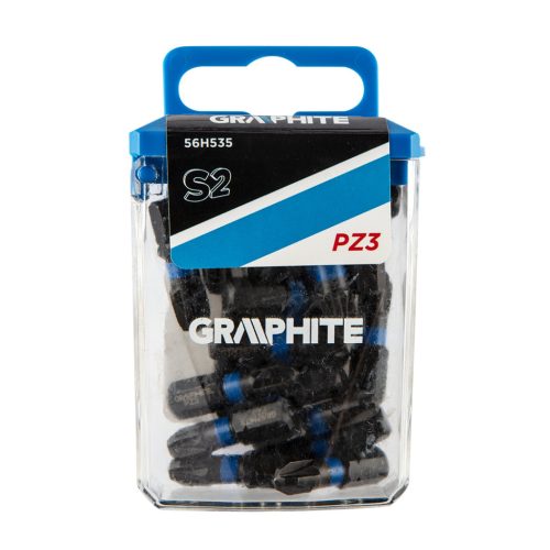 Graphite Torziós ütvecsavarozó bit PZ3x25mm, 20db