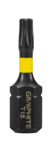 Graphite Torziós ütvecsavarozó bit Torx 15x25mm, 20db