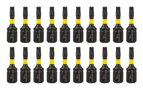 Graphite Torziós ütvecsavarozó bit Torx 15x25mm, 20db