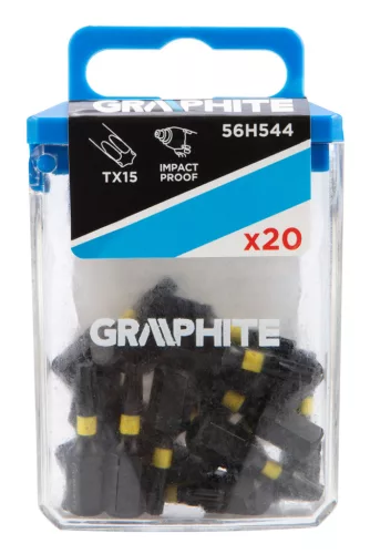 Graphite Torziós ütvecsavarozó bit Torx 15x25mm, 20db