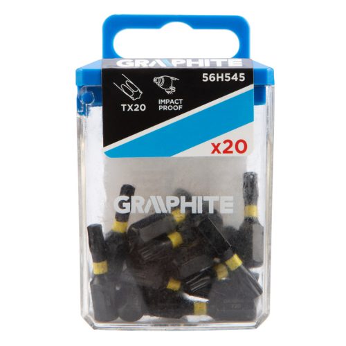 Graphite Torziós ütvecsavarozó bit Torx 20x25mm, 20db