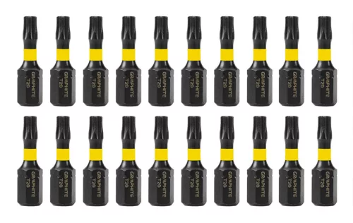 Graphite Torziós ütvecsavarozó bit Torx 20x25mm, 20db