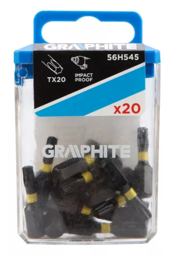 Graphite Torziós ütvecsavarozó bit Torx 20x25mm, 20db