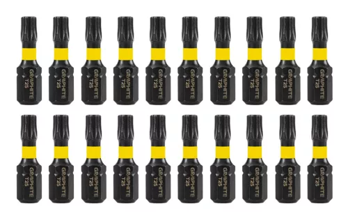 Graphite Torziós ütvecsavarozó bit Torx 25x25mm, 20db