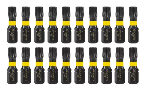 Graphite Torziós ütvecsavarozó bit Torx 30x25mm, 20db