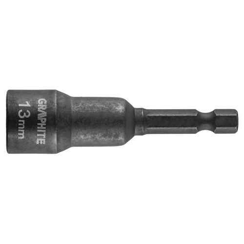 Graphite Csavarbehajtó ütvecsavarozókhoz, hatlapú, mágneses, 13mm