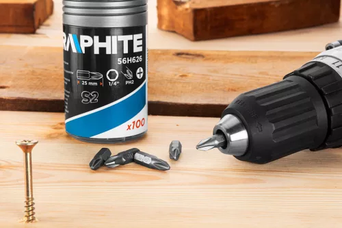 Graphite Csavarhúzó bitkészlet PH2, 25mm, 100db