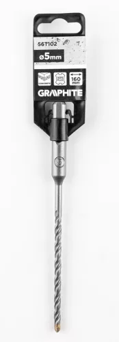 Graphite Betonfúró SDS PLUS, 2 élű, dupla spirálos, 5x160mm