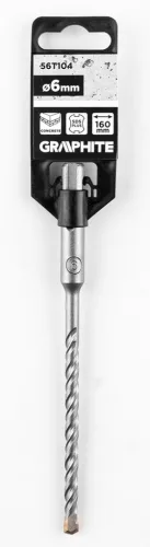 Graphite Betonfúró SDS PLUS, 2 élű, dupla spirálos, 6x160mm