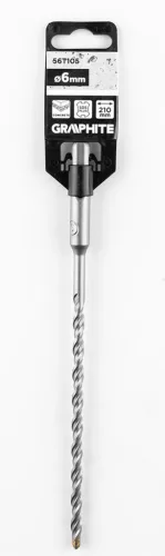 Graphite Betonfúró SDS PLUS, 2 élű, dupla spirálos, 6x210mm