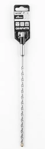 Graphite Betonfúró SDS PLUS, 2 élű, dupla spirálos, 6x260mm