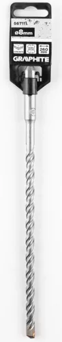 Graphite Betonfúró SDS PLUS, 2 élű, dupla spirálos, 8x260mm