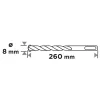 Graphite Betonfúró SDS PLUS, 2 élű, dupla spirálos, 8x260mm