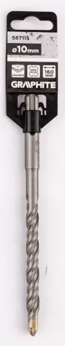 Graphite Betonfúró SDS PLUS, 2 élű, dupla spirálos, 10x160mm