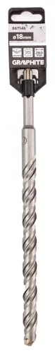 Graphite Betonfúró SDS PLUS, 2 élű, dupla spirálos, 18x260mm