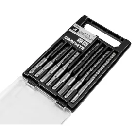   Graphite Betonfúró készlet, SDS PLUS, 2 élű, dupla spirálos, 5-10mm 8db-os
