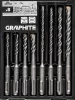 Graphite Betonfúró készlet, SDS PLUS, 2 élű, dupla spirálos, 5-10mm 8db-os