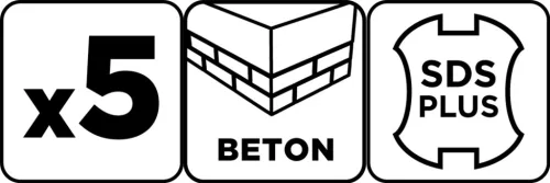 Graphite Betonfúró készlet, SDS PLUS, 2 élű, dupla spirálos, 5-10mm 5db-os