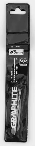 Graphite Betonfúró, hengeres szárú, 3x60mm