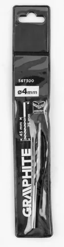 Graphite Betonfúró, hengeres szárú, élezett, 4x75mm