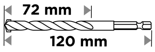 Graphite Betonfúró,1/4"-os hatszög szárral, 8mm