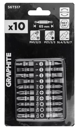 Graphite Csavarhúzó bitkészlet kéthegyű