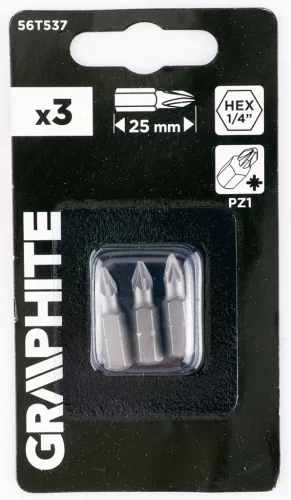 Graphite Csavarhúzó bit PZ1, 25mm, 3db