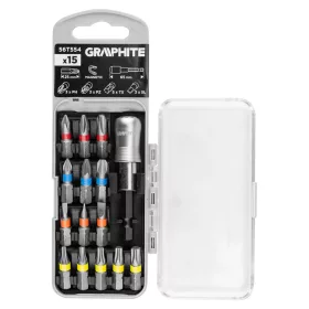   Graphite Csavarhúzó bitkészlet 25mm, mágneses szárral, műanyag tokban