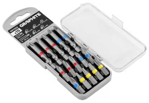 Graphite Csavarhúzó bitkészlet 25/50mm, műanyag tokban