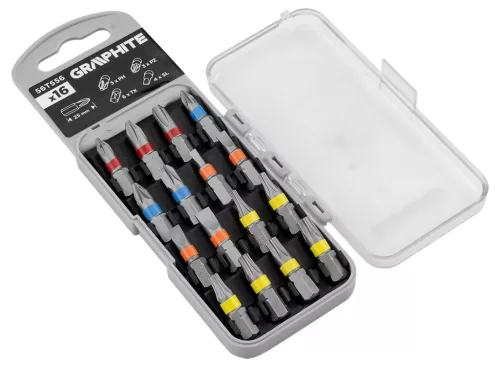 Graphite Csavarhúzó bitkészlet 25/50mm, műanyag tokban